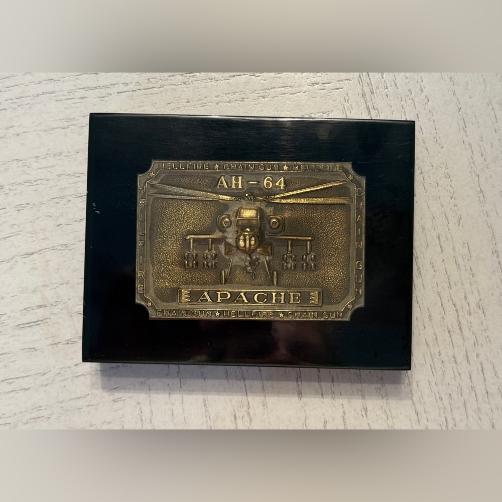 Ah-64 Apache Attack Helicopter Commemorative Belt… - image 1